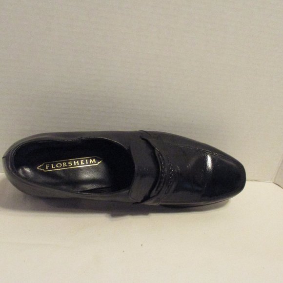 Florsheim Men Size 10.5 Black Slip On Business Travel Evening Dress Shoes main image 14